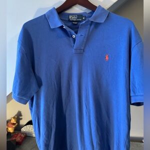 Ralph Lauren Men's Polo Shirt in Blue with Red Logo size M